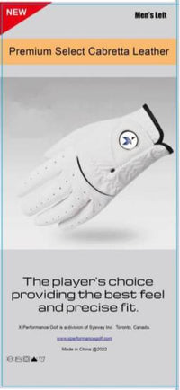 X Performance Men's Soft Cabretta Leather Golf Glove with Magnetic Ball Marker